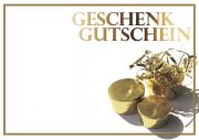 Geschenkboxen - Geschenkgutschein - Gutscheinvorlage in Gold