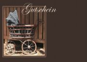 Gutscheinvorlage - Gutschein - mit Kinderwagen als Motiv