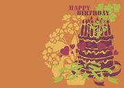 Gutscheinvorlage - Geburtstagstorte - Happy Birthday