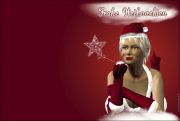 Weihnachtsfrau - Frohe Weihnachten - Gutscheinvorlage