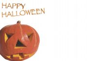 Kürbiskopf - Happy Halloween - Gutscheinvordruck weiss
